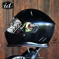 หมวกกันน็อค ID IMMORTAL แว่น2ชั้น  แถมฟรีแก็ปหน้า ถอดซักได้ รองรับการติดตั้งบลูทูธ หมวกกันน็อควินเทจ