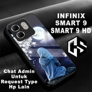 HP Glossy glitter Softcase for type INFINIX SMART 9/INFINIX SMART 9 HD Hijab Motif/case infinix smar