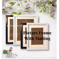 EZI Picture Frame With Matting 8R / 8x8 / 6R / 5R / 4R - Wall Decor Graduation picture Frame