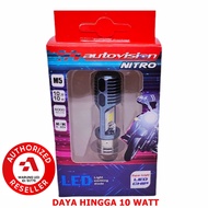 LAMPU LED DEPAN MOTOR BEBEK BEAT VARIO MATIC H6 AUTOVISION NITRO PUTIH