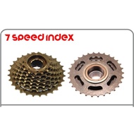 Freewheel Basikal 6/7 Speed Index Chrome Bicycle Free Wheel Gear