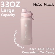HOLOFLASK Tumbler With Boot 20OZ/27OZ/33OZ Water bottle Stainless Steel Thermos for hot and cold