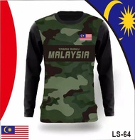 Jersey Malaysia Sport T-shirt Baju Jersey Dewasa Lengan Panjang #LS64