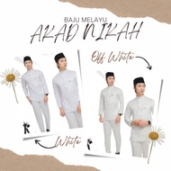 [S - 2XL] BAJU MELAYU AKAD NIKAH SLIM FIT / BAJU MELAYU PUTIH / BAJU MELAYU WHITE