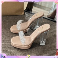 Transparent Crystal Slippers - Plus Size 42
