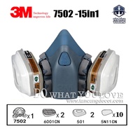 3 M 7502 Gas Mask With 10 Filter Cotton