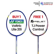 YONEX Voltric Lite 20i (Blue) 【FREE】 FELET TJ Power-Control (Blue Red) Badminton Racket BUY 1 FREE 1