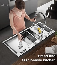 OL Asras 12050P 304 luxury handmade kitchen sink defrosting wa
