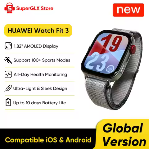 【US Express】HUAWEI Watch Fit 3 Smartwatch 1.82'' AMOLED Display Ultra Slim Design Upgraded Health Ma
