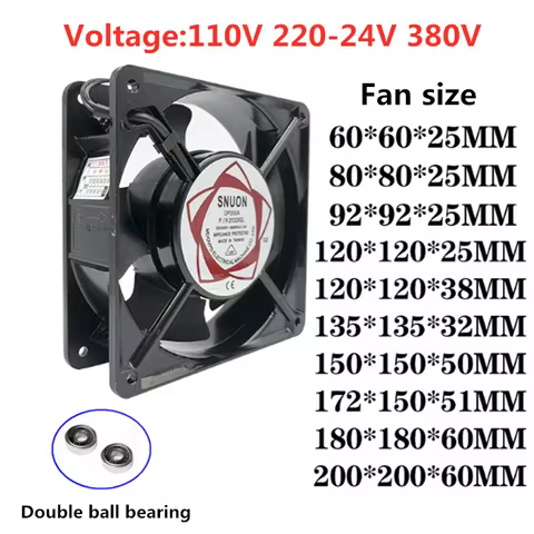 New 8 9 11 12cm 15cm Industrial cooling fan 110V 220V 380V Double Ball Bearing Electric Welder Cabin