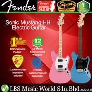 Squier By Fender Sonic Mustang HH Electric Guitar with White Pickguard Maple FB