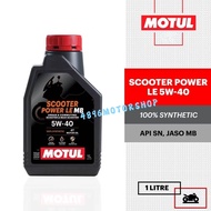 MOTUL SCOOTER 4T AT POWER EXPERT LE MB 5W40 5W-40 10W40 FULLY SYNTHETIC MINYAK SKUTER NMAX NVX XMAX 