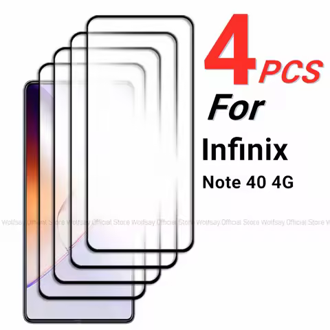 2/4PCS Tempered Glass For Infinix Note 40 4G Screen Protector Infinix Note 40 4G Film Full Glue Phon