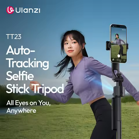 Ulanzi TT23 Auto-Tracking Selfie Stick Tripod Gesture/Bluetooth Remote Control for Travel Vlog Lives