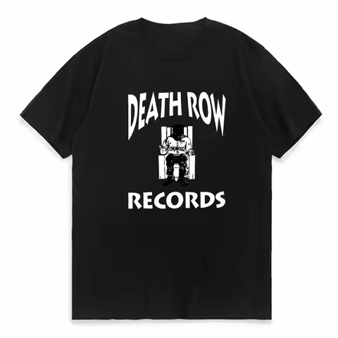 Death Row Records T Shirt Men Fashion West Coast Hip Hop United States T-shirts Summer O-Neck Print 