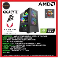 Gaming PC Desktop AMD Ryzen 5 5600G/8GB/16GB/256GB SSD/512GB SSD/RTX4060 8GB / 600W