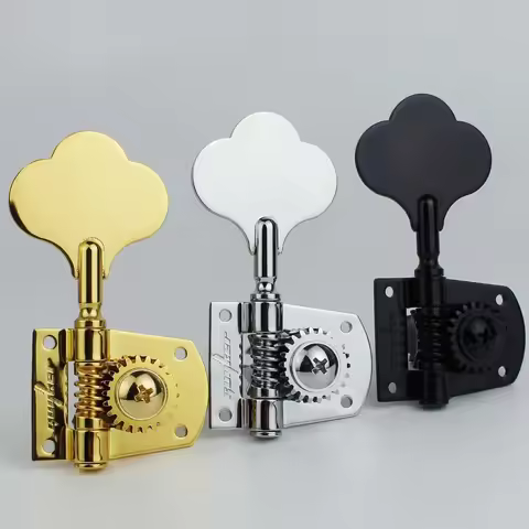 GUYKER-Open Frame Electric Bass Tuning Peg, Gear Ratio 21:1 Chrome, Black, Gold