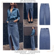 76053 - Blue Front Slit (XS,S,M,L) - Skirt