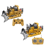 P.K.YO-1:24 2.4GHz 9 Channels Remote Control Tractor Toy Bulldozer RC Aluminum Alloy Engineering Tra