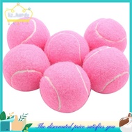 6Pcs Pack Pink Tennis Balls Wear-Resistant Elastic Training Balls 66mm Ladies Beginners Practice Ten