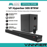 VINNFIER HYPERBAR 505 BTRW WIRELESS SOUNDBAR SPEAKER WITH WIRELESS SUBWOOFER 2.1 / REMOTE/ KARAOKE S