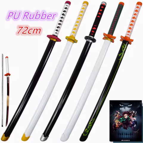 Demon Slayer Original Anime Assembled Sword Katana Cosplay Props Orange Rengoku Kyoujurou Kochou Kan