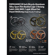 [SEPASANG] 20 Inch Bicycle Aluminum Alloy Sport Rim Basikal Lajar 3 Batang Sabit (406) BMX / Lajak W