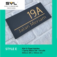 SVL - Customized House Number Plate S/Steel Nombor Rumah plate Stainless Steel