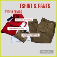 ✯ ☑️ 🅸 TYPE B SENIOR SET BSP SET / TYPE B SET PANTS/ TOP COTTON+ BOTTOM COTTON REPPILANT