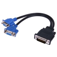 59 Pins DVI to Dual VGA Splitter Adapter Cable Lead for HP Dell Monitor