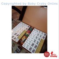 Mahjung /  Crystal Back Rummy 4Player Mahjong 3Player Rummy Lami Cinami Mahjong Full White Set GOLD 