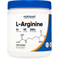 Nutricost L-Arginine (250 Grams) - Pure L-Arginine Powder - 5000mg Per Serving; 50 Servings