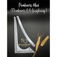 Set Pembaris mini L & lengkung