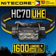 Nitecore HC70 UHE Headlamp 1600 Lumens - USB-C Rechargeable - 6000mAh Battery - 156 meters - IP68