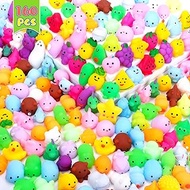 VESPRO 160PCS Squishies Squishy Toy 160pcs Party Favors for Kids Mochi Squishy Toy Kids Mini Kawaii squishies Mochi Stress Reliever Anxiety Toys