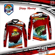 Jersey mancing mania baju fishing kaos mancing lengan panjang