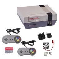 NESPi เคส Retroflag Box + Fan + การ์ด SD 16/32G + อ่างความร้อน + ตัวควบคุมเกมแพลทฟอร์ม + 5V 3A พาวเว
