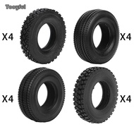 Tooyful 4x Tires Rubber Wear-Resistant Grip Replacement accessories Stable Driving /14 RC Crawler Ca