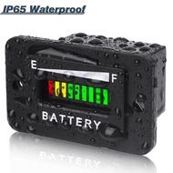 【 LA3P】-4X Golf Cart Battery Meter 48V LED Battery Indicator Battery Gauge Battery Level Meter IP65 
