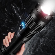 XHP 70 LED RECHARGEABLE FLASHLIGHT TORCH BLACK