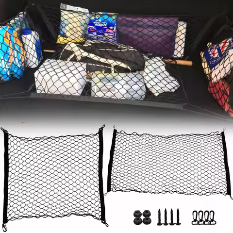 Universal Car Trunk Storage Organizer Net Mesh Storage Bag Nylon Car Rear Cargo Net for Audi A3 A4 A