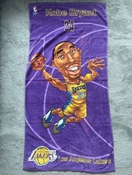 Kobe Bryant NBA 毛巾 浴巾 少見 絕版了 24 8 jersey 球衣 背號 湖人 黑 黃 新人 Lakers LA 老大 mamba tower
