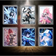 Wuthering waves 3D color-changing led light painting - ANIME 3D led light painting for desk and nigh