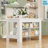 Yuri New Modern Design Three Tier Wooden Kitchen Island Bar Table Almari Dapur Dining Table Kitchen 