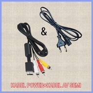 Semi PS2 AV Cable Package RCA Cable + PS1 PS2 PS3 Power Cable
