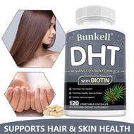 Bunkell DHT Blocker for Men and Women - with Biotin - Alleviates Hair Thinning and Maintains Hair an