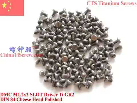 DIN 84 M1.2 Titanium screws M1.2x2 M1.2x3 M1.2x4 M1.2x5 M1.2x6 M1.2x8 M1.2x10 Cheese Head Slotted Dr