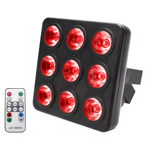 U'King 4PCS 9x10W LED Square Par Light 8CH DMX512 Sound Activated Remote Control Stage Effect Lighti