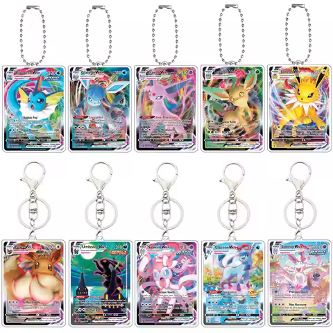 Pokemon Eevee Vaporeon Sylveon Flareon Jolteon Glaceon Espeon Leafeon Umbreon V Max Acrylic Game Car