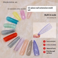 THI 288PCS Colorful Nail Dual Forms Set Full Nail Forms For Reusable Nail Tips Nail Extension Forms 